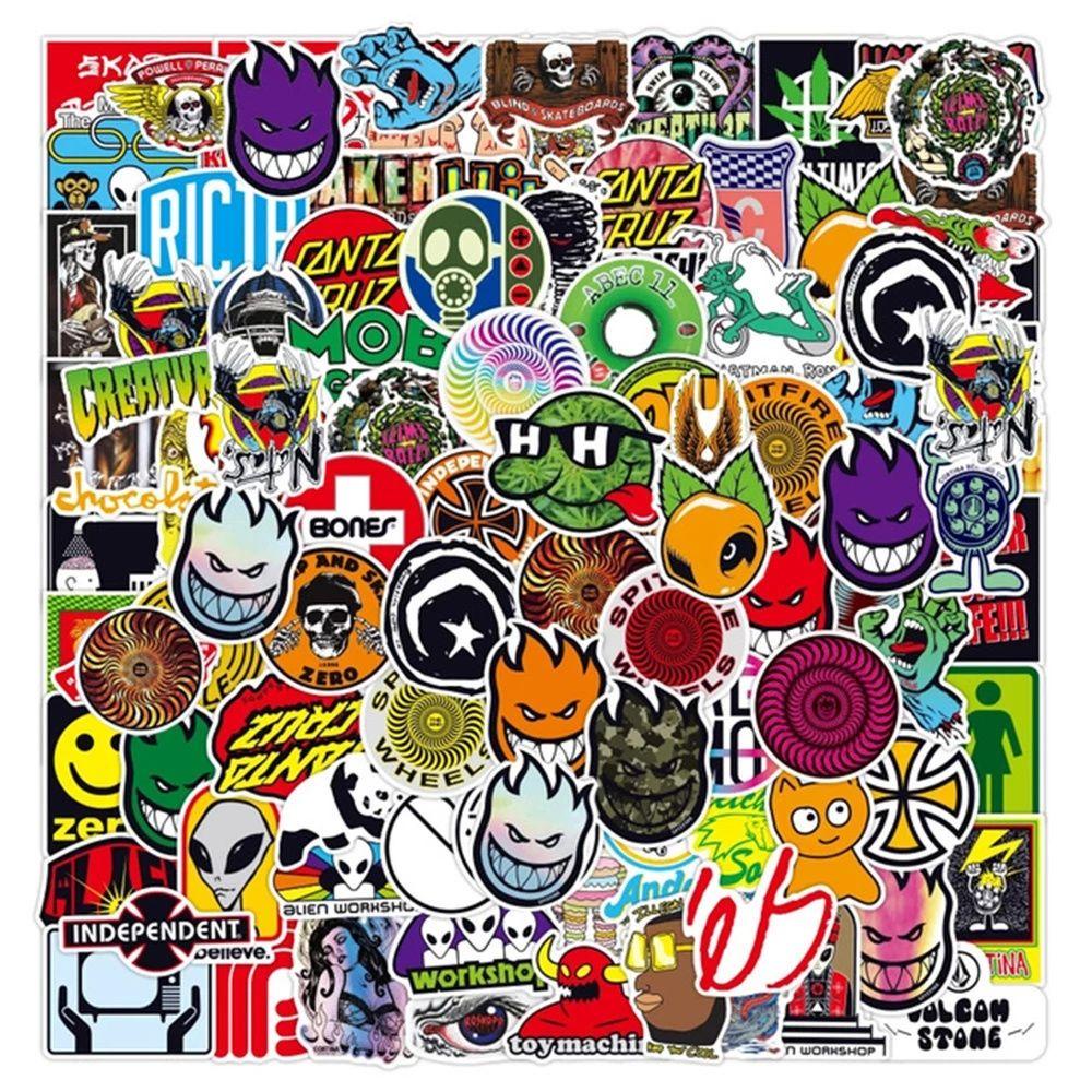 Lanfy Merek Logo Stiker Notebook 50Pcs/Lot Decals Stiker Poster Graffiti Stiker Untuk Mobil Gitar Stiker