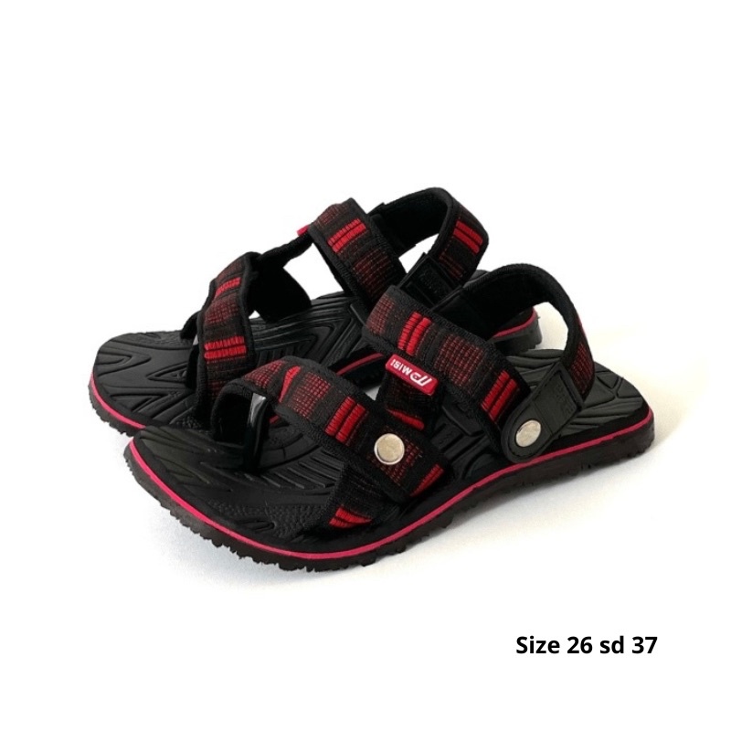 wibi sneakers merah slip on   sepatu sandal sendal gunung anak pria wanita adventure outdoor nomer 2