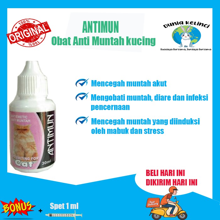 OBAT ANTI MUNTAH KUCING ANTIMUN CAT MUAL