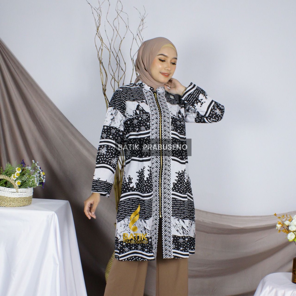 Tunic Batik Motif  Andara Trend Seragam Batik Baju Batik Wanita Tunik Cewek Terbaru Baju Atasan Anak