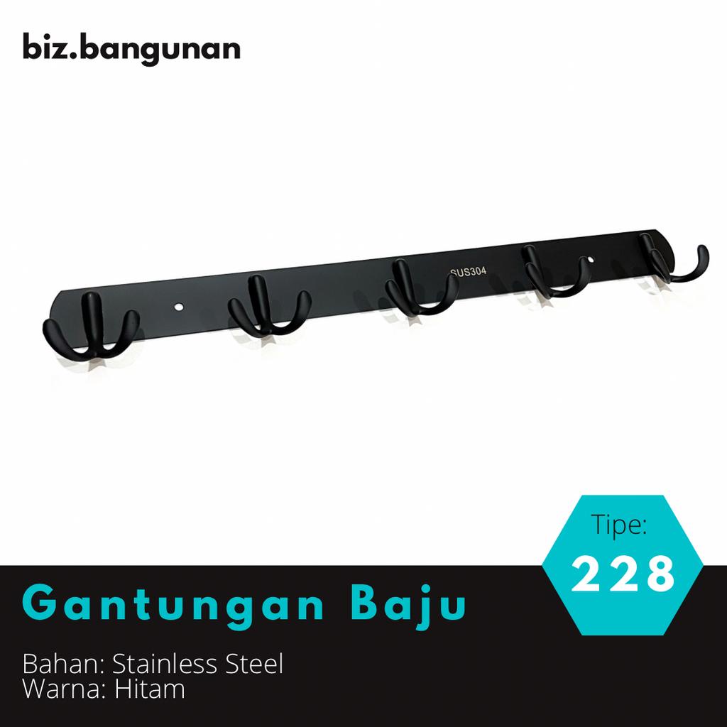 GANTUNGAN BAJU STAINLESS 228 - KAPSTOK HANDUK KAMAR MANDI