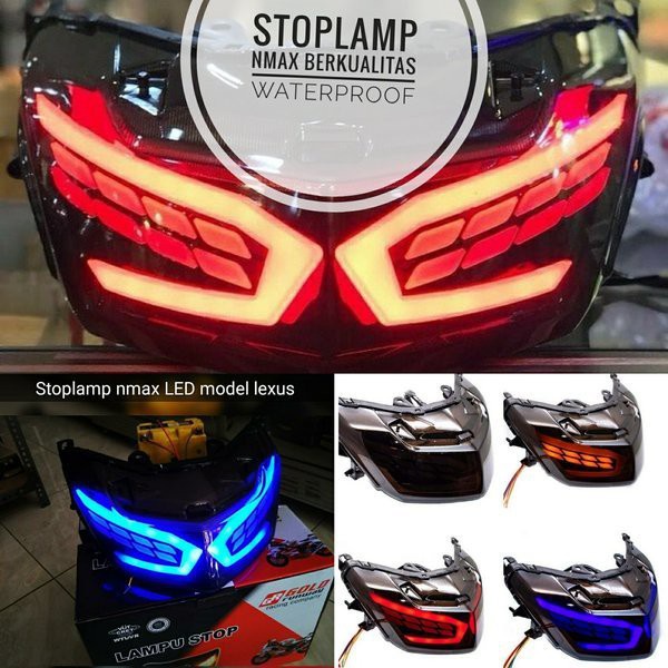 1 PAKET LAMPU STOP NMAX LEXUS 3 IN 1 RUNING PLUS SEN NMAX FREE FLASHER SEN STOPLAMP SEIN YAMAHA motor