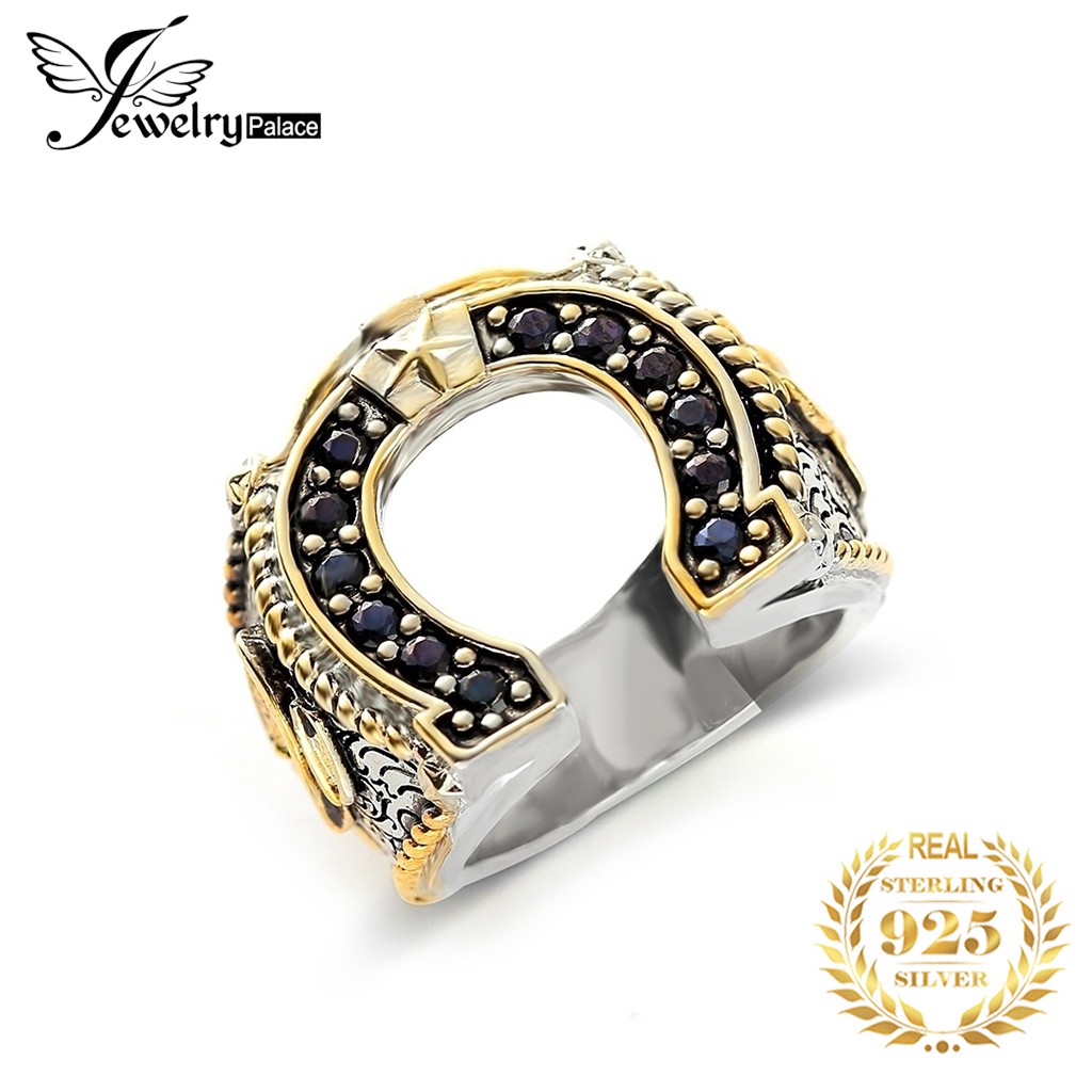 925 sterling silver cincin pria perhiasan gaya vintage