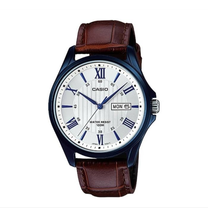 Jam Tangan Casio Exclusive Pria Mtp-1384Bul-5A|Bnib-New-Original100%
