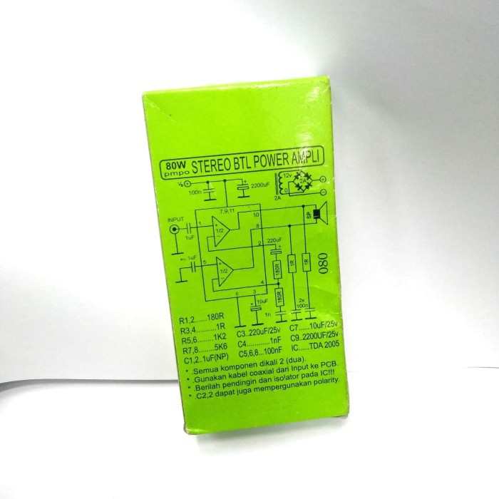 kit power ampli amplifier stereo tda 2005 btl 80 w watt pmpo un 205