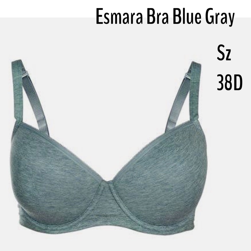 INNABIGSIZE||ESMARA BRA BLUE GRAY 38D