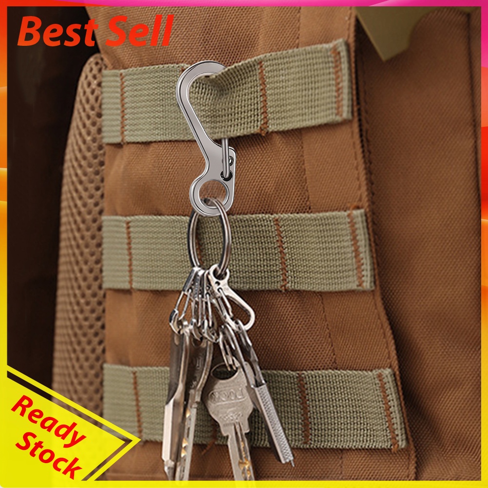 5x Outdoor Carabiner Quick Hanging Key Chain Spring Hook Molle Clasp Buckle