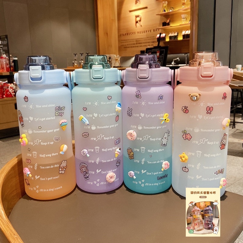 SUPER SALE YIBEN ORIGINAL BOTOL Minum 2L Jumbo Premium Pastel | Botol 2L Jumbo Premium Transparant