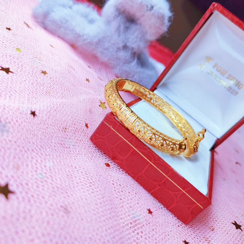 Gelang Bangle Bayi Titanium Anti Karat Lapis Emas161OP