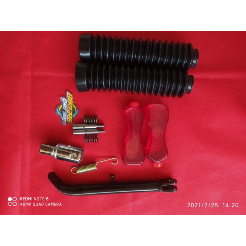 PAKET PENINGGI SHOCK DEPAN BELAKANG YAMAHA MATIC XRIDE X-RIDE LAMA 115 CC