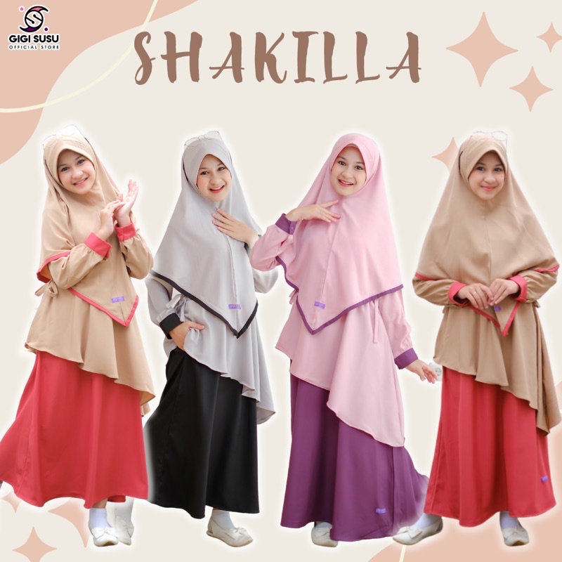 Gamis anak tanggung gamis remaja 9-14 tahun shakilla