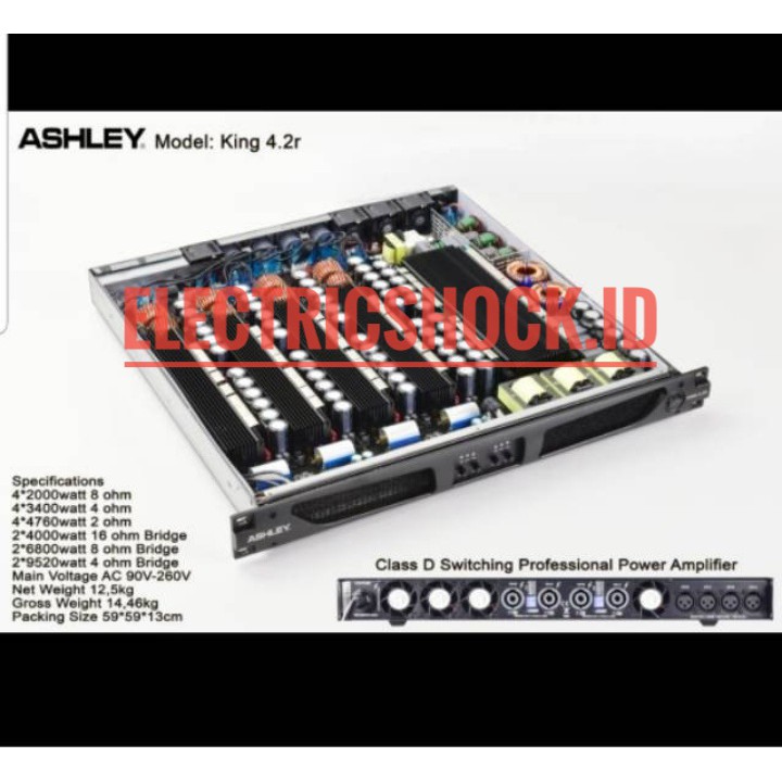 Power Ashley King 4.2R Original Amplifier 4 Channel Class D