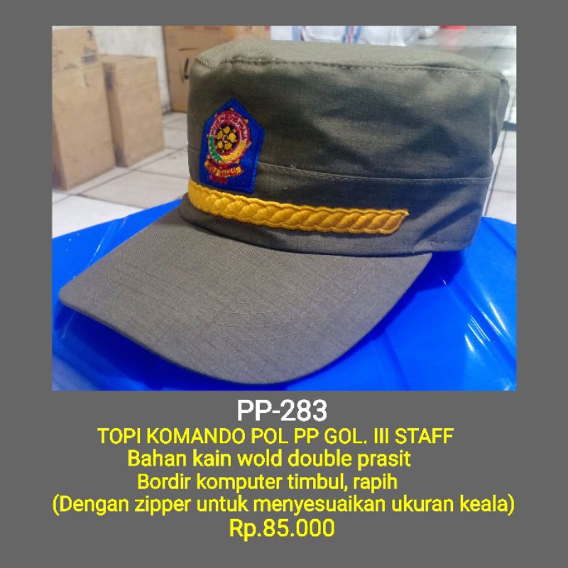 pp-283 topi komando pol pp golongan 3