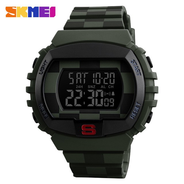 Jam Tangan Digital Sporty Pria - 1304 - EMWS9QAG Army Green - SKMEI