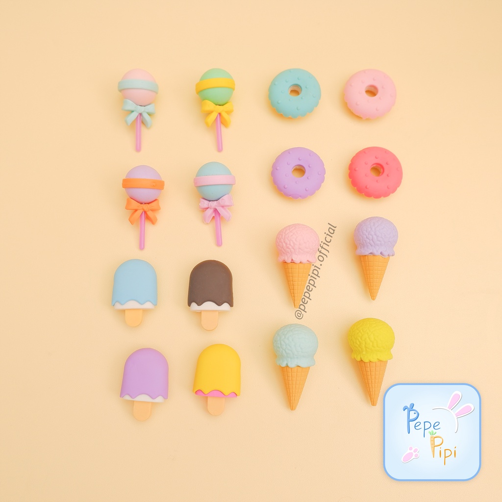 

Penghapus Box Qi Hao Dessert QH-8410 Lolipop Donat Popsicle Ice ConeSetip Hapusan Pensil Eraser stip setip