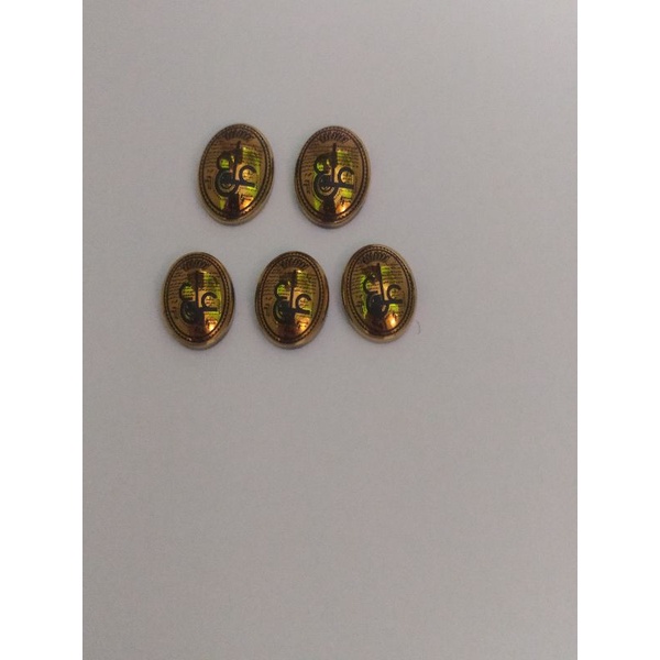 batu hadidsin hiriz ainu ali warna gold ukuran 20x15 mm