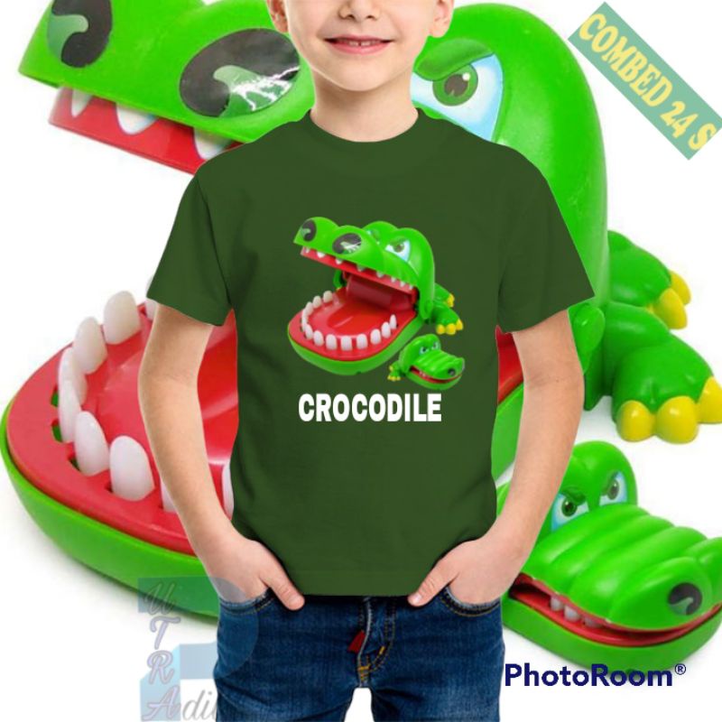 CROCODILE Kaos anak Baju anak/Kaos Anak Laki laki Kaos Anak Perempuan/Kaos Anak Cewek/Kaos Anak Cowo