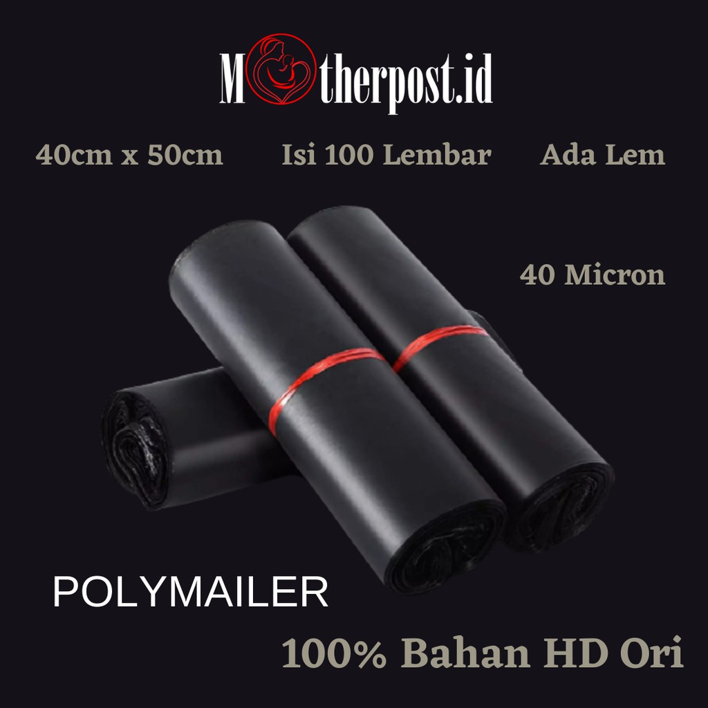 

MOTHERPOST PLASTIK POLYMAILER HD HITAM ±100PCS 40X50CM PLASTIK POLYMAILER DOVE HITAM