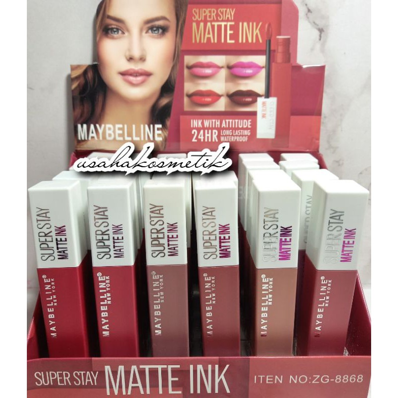 PROMO PER6PCS  LIP MATTE SUPER STAY MATTE SEXY LIPS INK MAYBELLINE NO.OH-1818