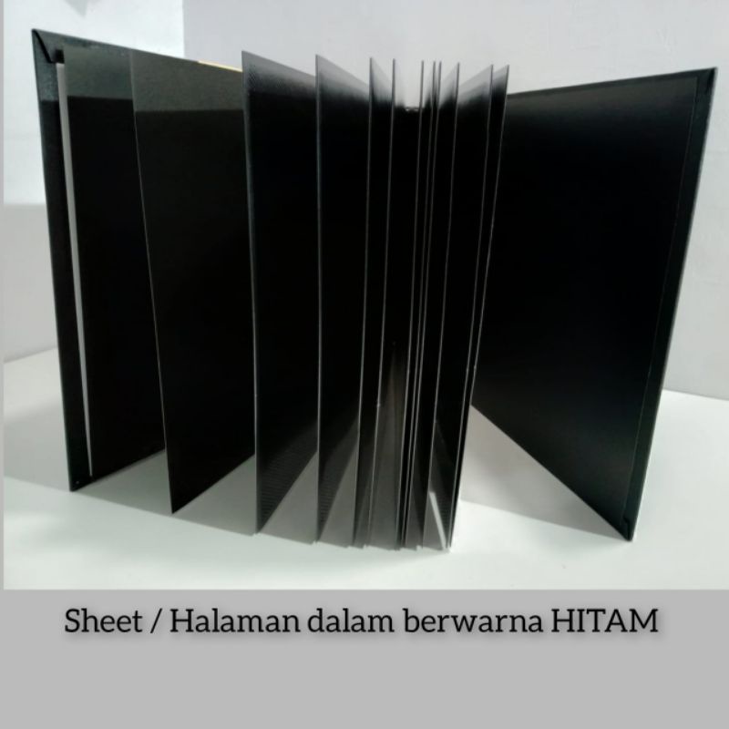 PHOTOGRAPH ALBUM MAGNETIC BLACK SHEET LANDSCAPE LUBANG FOTO COVER