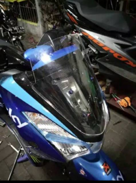 WINDSHIELD YAMAHA LEXI TYPE STANDAR TANPA LUBANG PLAT VISOR STANDAR LEXI TEBAL 4 MILI