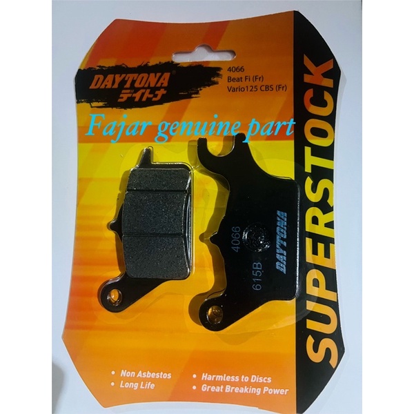 Kampas rem depan cakram discpad racing daytona vario cbs, beat fi, spacy 100% original kode 4066