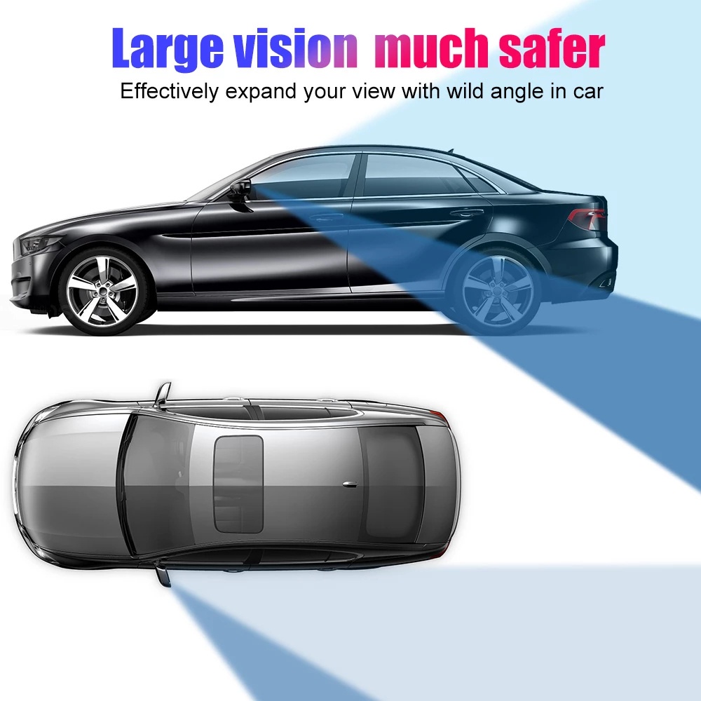 Car Mirror Blind Spot Auxiliary Mirror,Rear View Convex Wide Angle Parking Reversing Rearview Rimless Mirrors