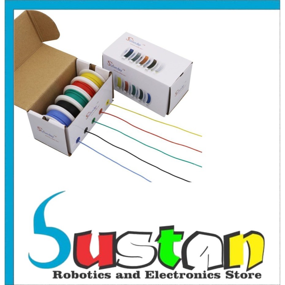 KABEL SERABUT AWG28 SILICONE SILIKON 1 ROLL 15M 15METER CABLE AWG28