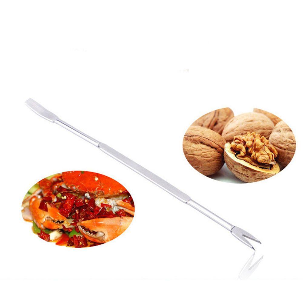 [Elegan] Alat Dapur Baru Multi-Fungsi Kepiting Lobster Walnut Seafood Logam Nutcracker Nut Fork