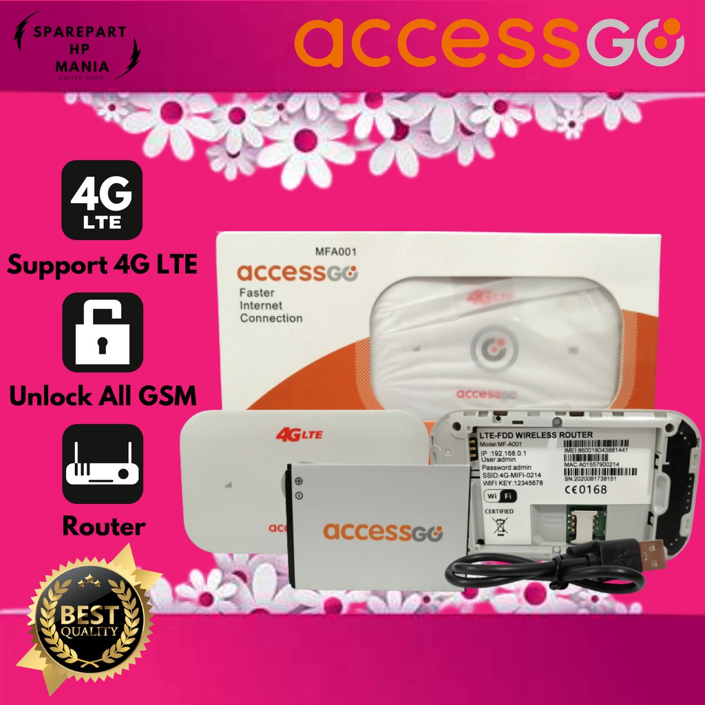 MODEM MIFI ACCESSGO MFA001 4G HOTSPOT ALL OPERATOR WIFI