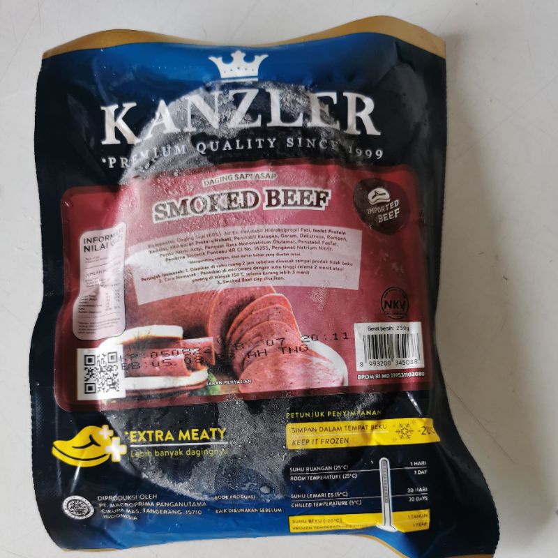

Kanzler Smoked Beef 250gr Daging Sapi Asap