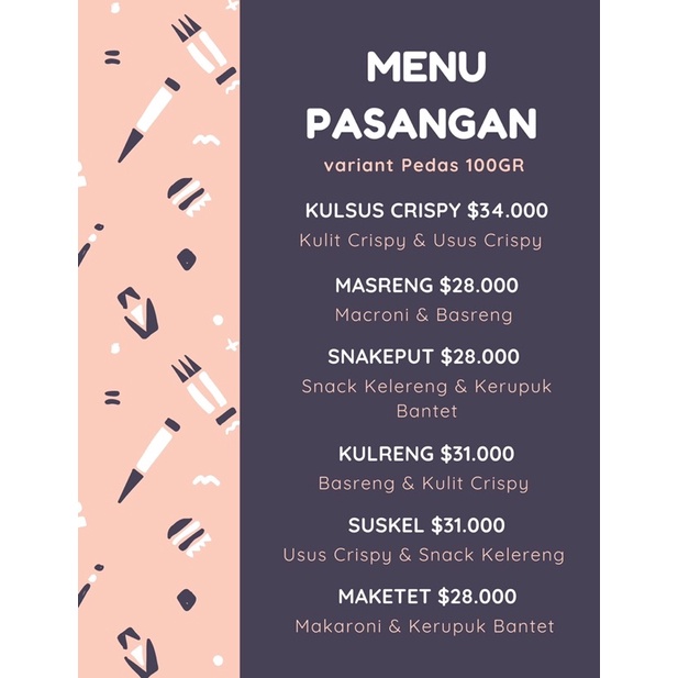 

pasangan cemilan