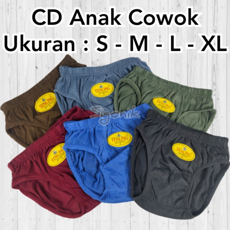 CD Celana Dalam Anak Cowok S M L XL Laki-Laki TNL Polos Batita Balita Paud TK SD Putra