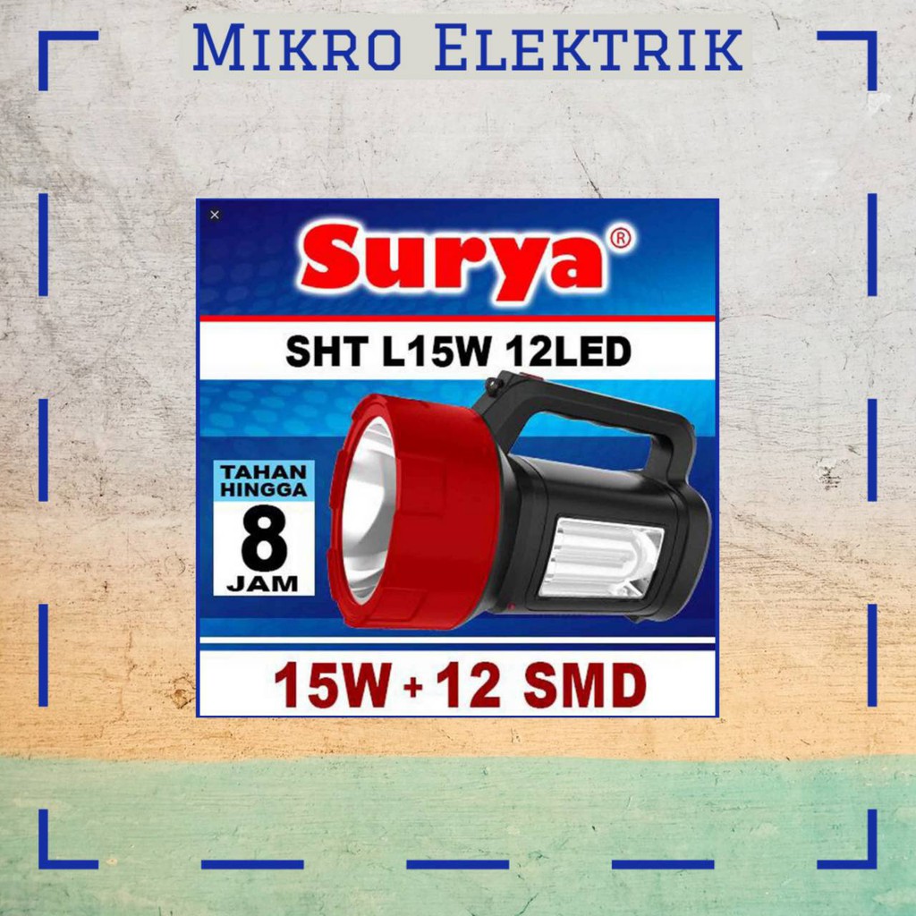 Senter Cas Surya Sht 15 Watt 12 Led