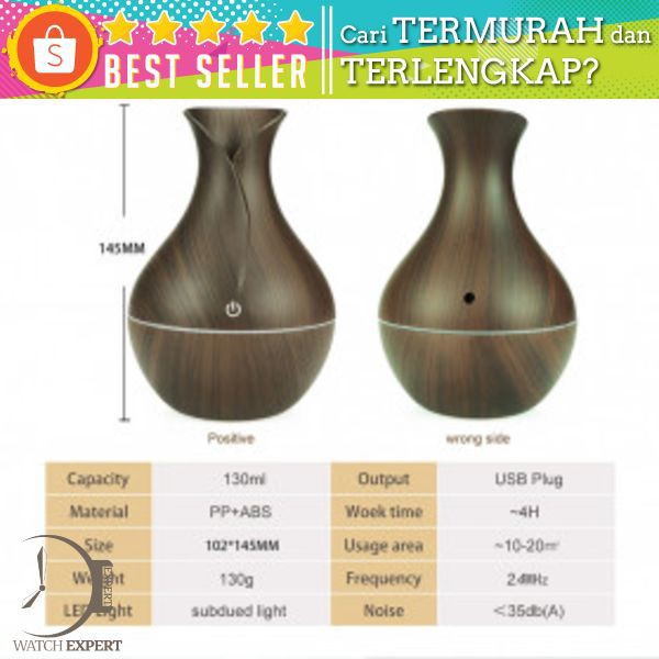 TaffwareUltrasonic Humidifier Aroma Essential Oil Diffuser 130ml - RJS21 - Marble White