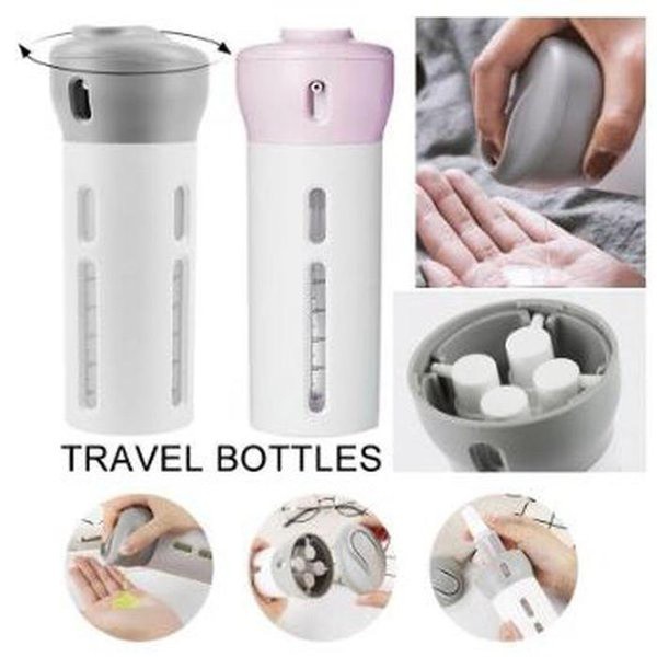 Botol Travel Set 4 In 1 Dispenser Shampo Sabun Hand Sanitizer Multifungsi Murah Bisa COD