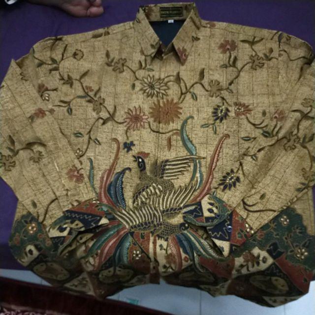Batik Halus Lengan Panjang Dwi Rekta Hem Kemeja Batik Solo Modern Murah
