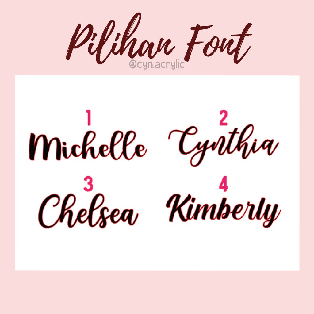 Flower Acrylic Board Name akrilik bunga nama pajangan bagus kado hadiah mewah