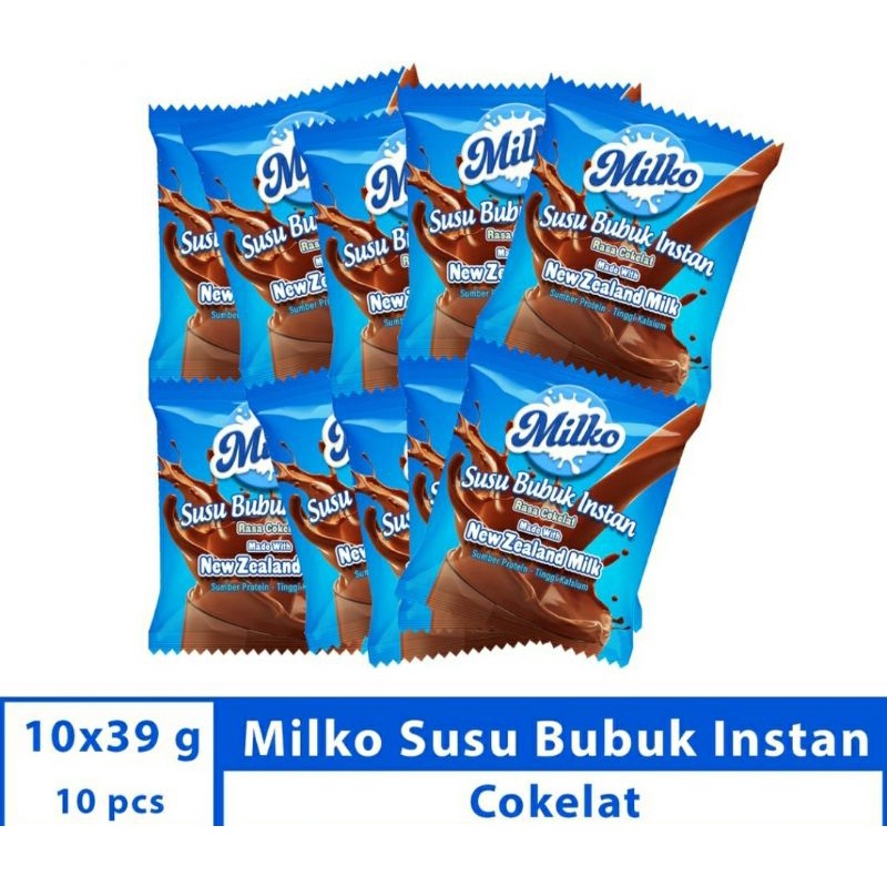 milko susu bubuk instan/10sachet/original/coklat