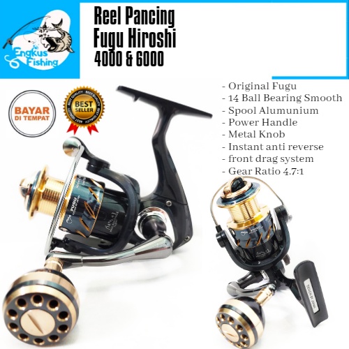 Reel Pancing Fugu Hiroshi 4000 &amp; 6000 (14+1 Bearing) Power Handle