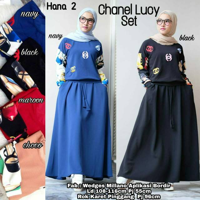 Baju set "chanel luoy"