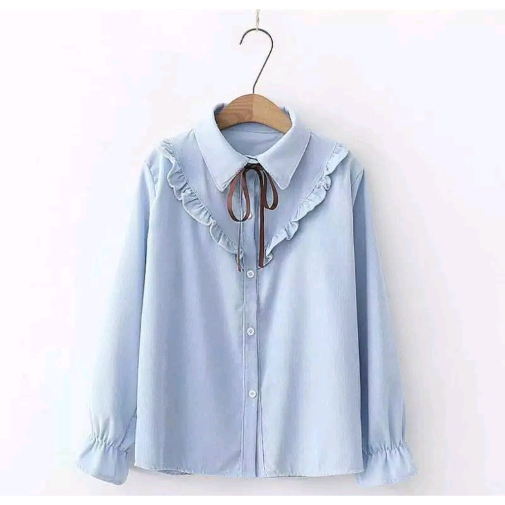 BEFAST - ZEC OOTD Wanita Blouse KIMJIE / Haruka Blouse / Blouse Wanita Dengan Pita / Blouse Kerja