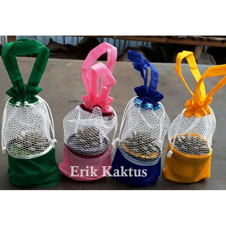 Souvenir Kaktus/Sukulen Keranjang Jaring