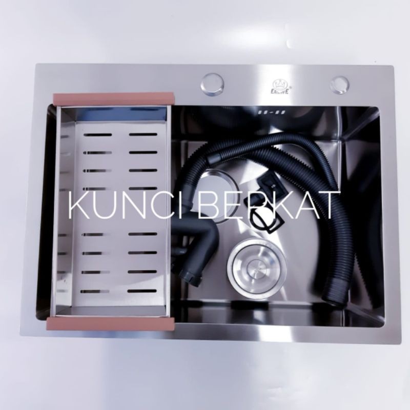 Kitchen Sink Komplite 6045/Bak Cuci Piring/Kran Angsa Crome