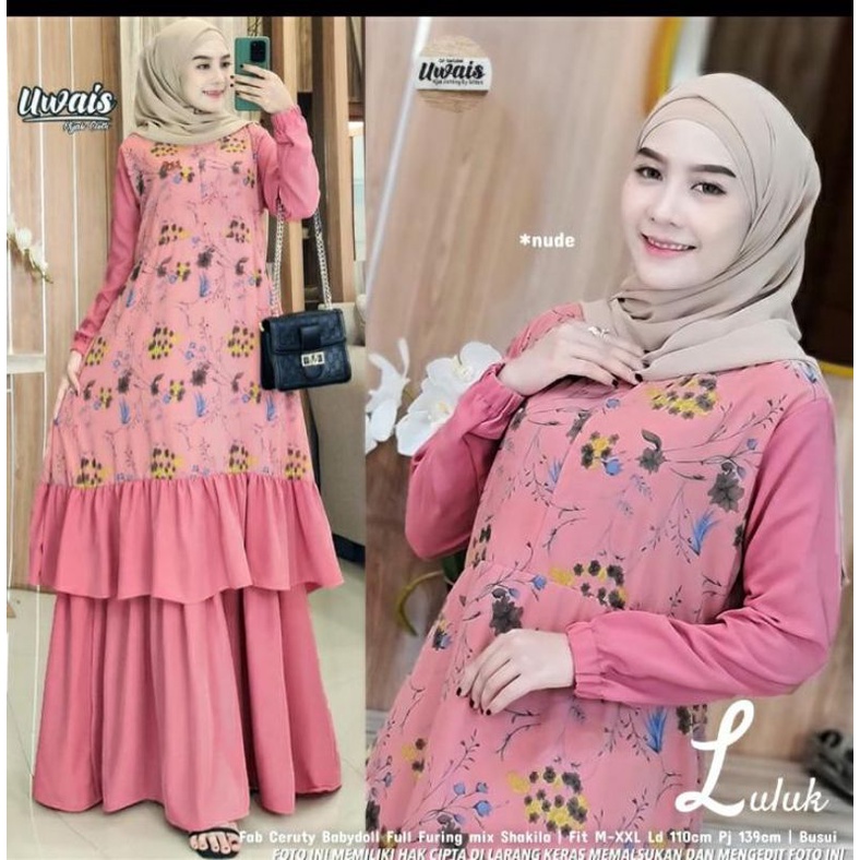 maxy dress luluk by uwais fahion ori solo
