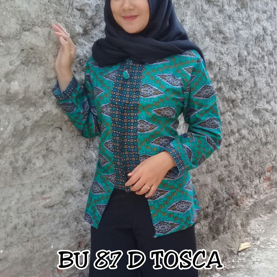 BLUS ATASAN  BATIK  KERJA PAKAIAN BLOUSE WANITA MURAH GROSIR 