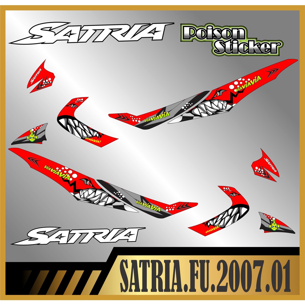 STRIPING STICKER SATRIA FU 2007 STIKER  SATRIA FU 2007 STICKER LIS LIST SUZUKI SATRIA FU 2007 CODE 0