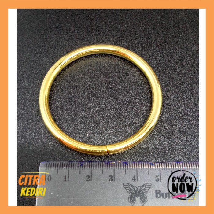 Ring Bulat 5 cm Emas - ring O - ring tas - ring bundar - ring gold - nikel