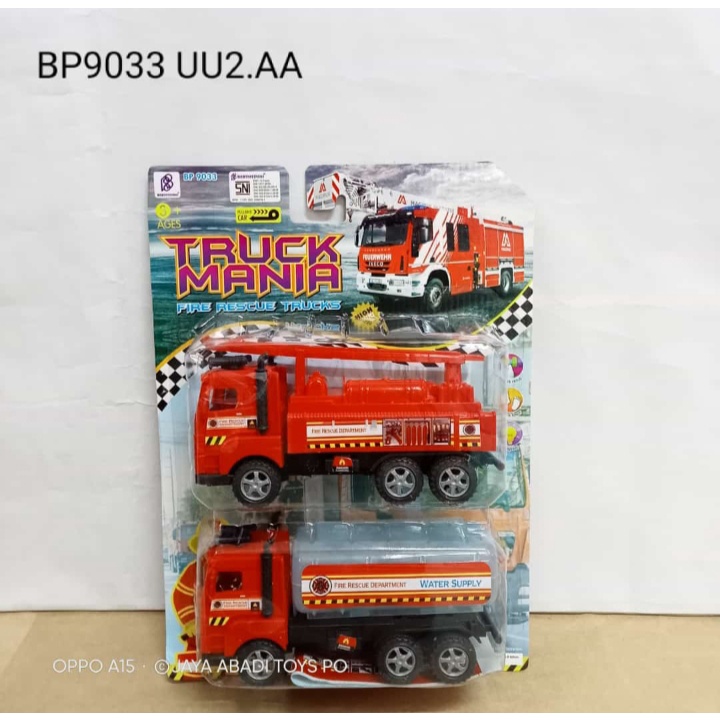 BP9033 - Mainan Truk PMK Pemadam Kebakaran isi 2 PC BP 9033