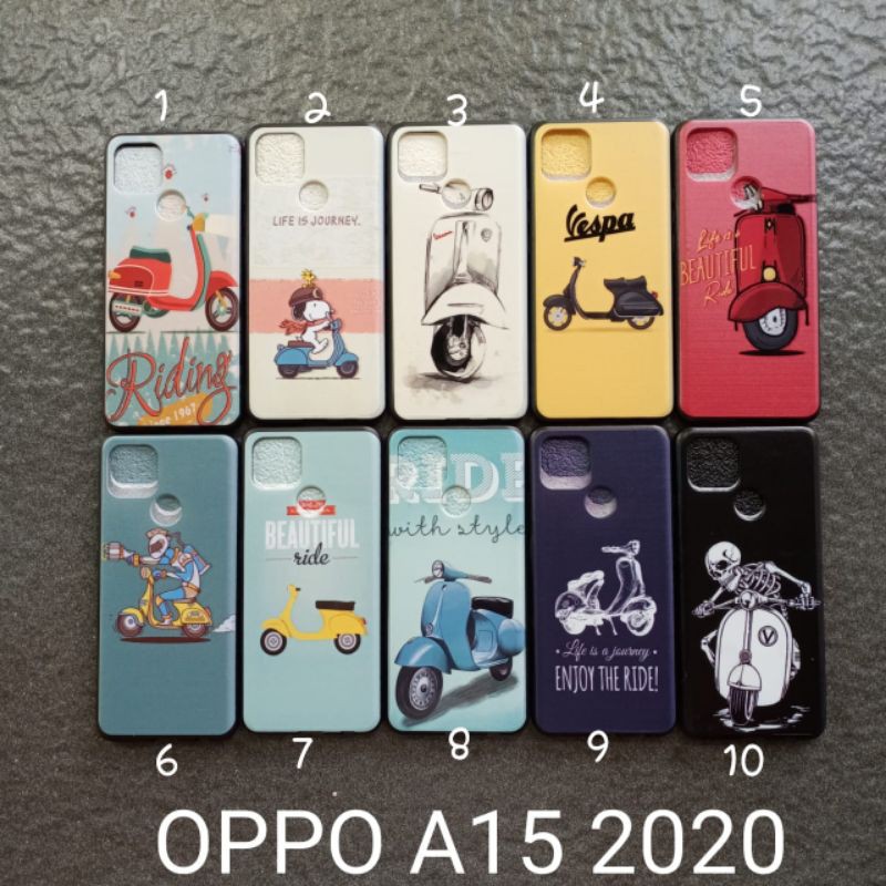 Case gambar Oppo A15 2020 . A15S ( 2 motif ) soft softcase softshell silikon cover casing kesing housing